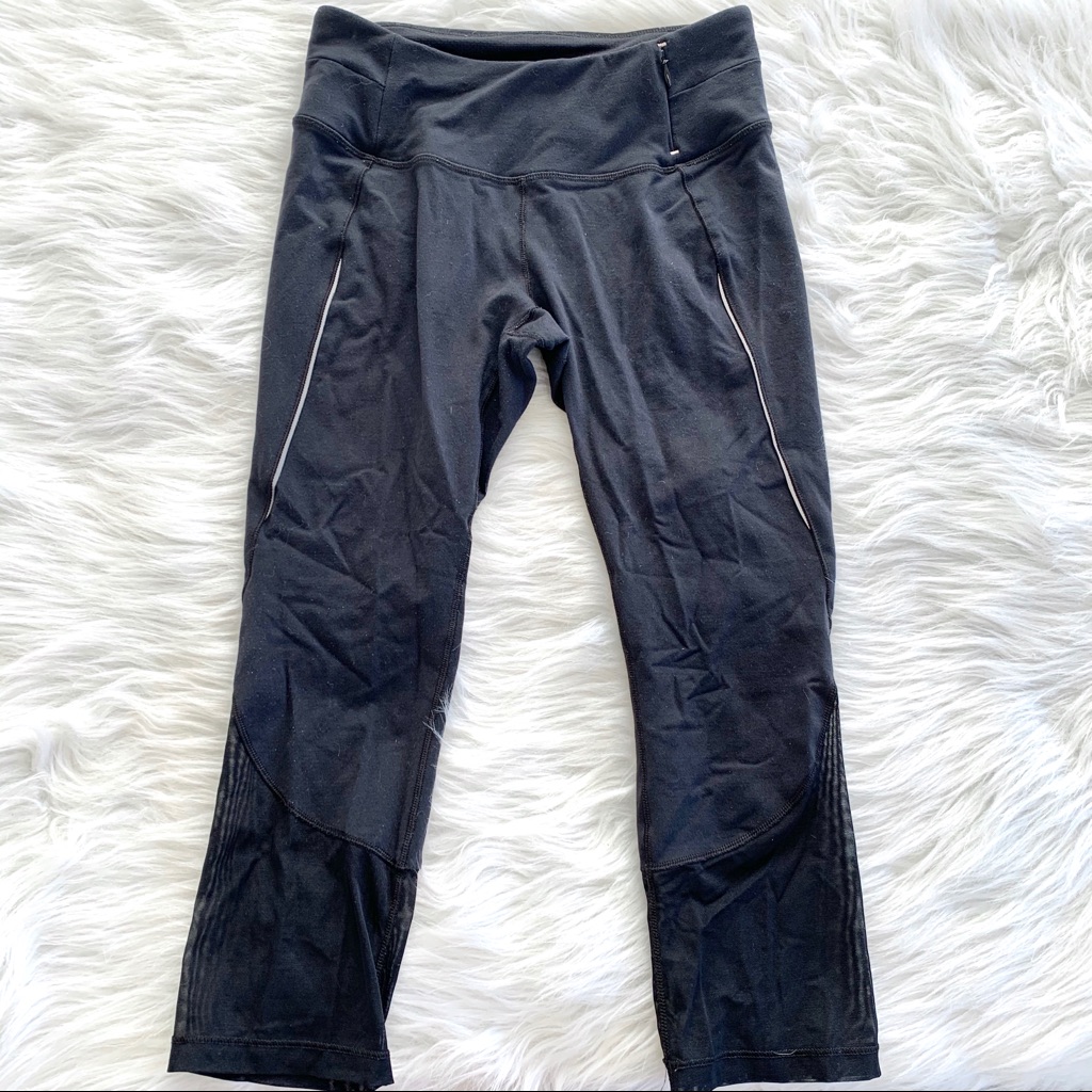 Calia Carrie Underwood Black Mesh Crop Leggings